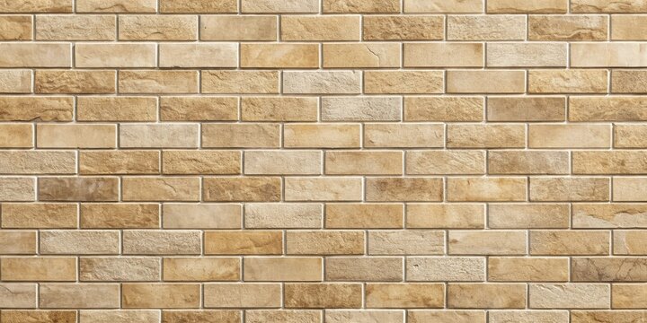Fototapeta Close-up view of a meticulously arranged brick wall, showcasing a pleasing array of warm, earthy tones and subtle textural variations in the blocks.