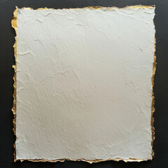 blank white paper with golden border