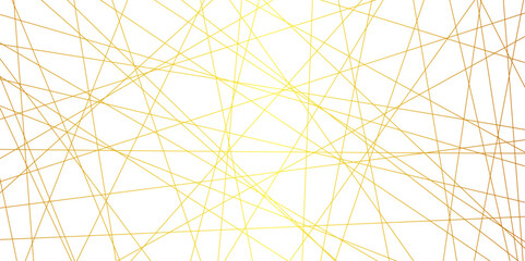 Abstract luxury gold geometric random chaotic lines with many squares and triangles shape background. geometric random chaotic seamless line design with transparent background, vector illustration.