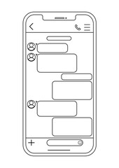 携帯電話のメッセージトーク画面 03