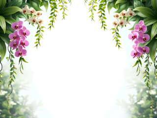 Obraz premium Green plants on white background