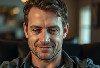 Fototapeta premium Photorealistic portrait of a drunk male person
