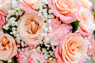 Beautiful flowers decorations, flower background, backdrop wedding decoration, rose pattern, colorful background, bunch of flowers