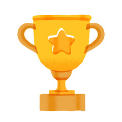 トロフィーの手描きイラスト素材