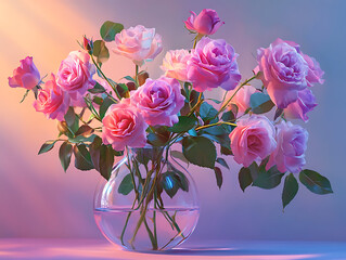 bouquet of pink roses
