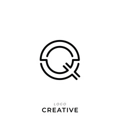 Q Creative Latter Logo Design. By Custom Branding Logo. Creative Logo Design. Logo Template. Vector illustration. Modern Design. Monogram Design