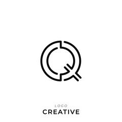 Q Creative Latter Logo Design. By Custom Branding Logo. Creative Logo Design. Logo Template. Vector illustration. Modern Design. Monogram Design