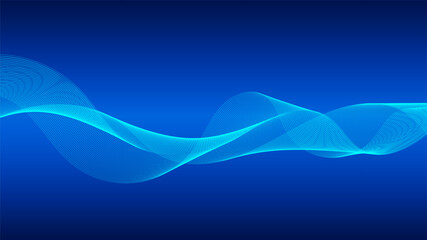 Geometric curved lines in gradient forming dynamic futuristic abstract flow patterns