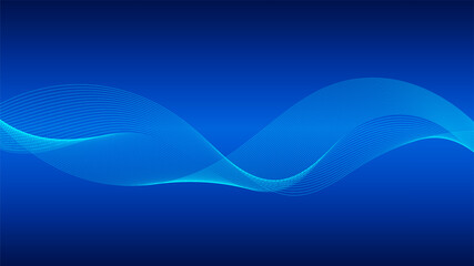 Geometric curved lines in gradient forming dynamic futuristic abstract flow patterns