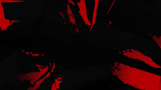 Animated red and black background with pixel dither bitmap texture