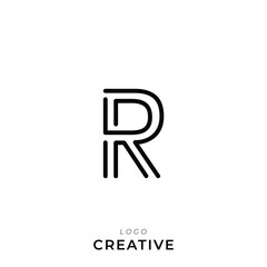 R Creative Latter Logo Design. By Custom Branding Logo. Creative Logo Design. Logo Template. Vector illustration. Modern Design. Monogram Design