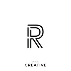 R Creative Latter Logo Design. By Custom Branding Logo. Creative Logo Design. Logo Template. Vector illustration. Modern Design. Monogram Design