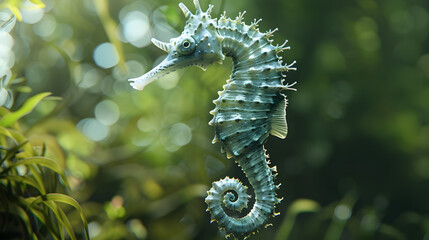 Seahorse realistic close up