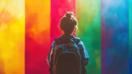 Obraz premium Confident Child in Colorful World