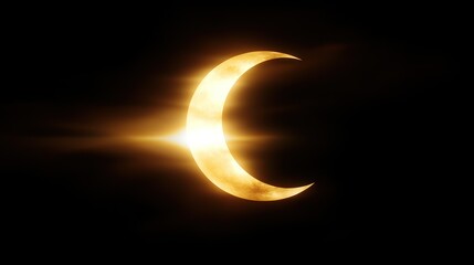The moment of total eclipse with the moon completely covering the sun, casting a dramatic shadow