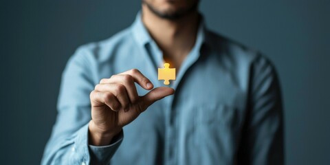 Fototapeta premium Business strategist solving problems in a steady pose office