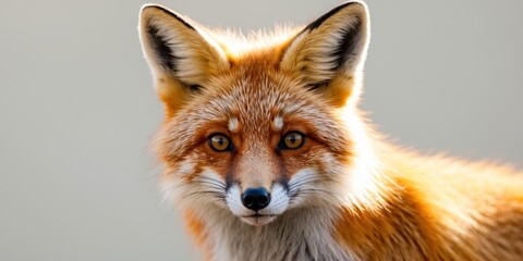 Obraz premium Curious Fox Looking Directly at the Camera