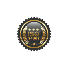 ISO 14001 certified golden label