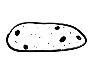 piece of cookie, hand drawn

