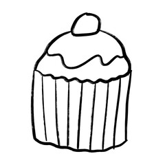 cupcake cute illustration and hand draw