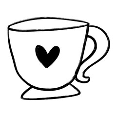 cup of coffee cute illustration and hand draw