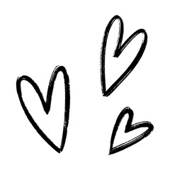 hearts cute illustration and hand draw