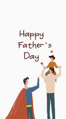 Father's Day Celebration with Family and Superhero Theme in a Cozy Setting for Father's day