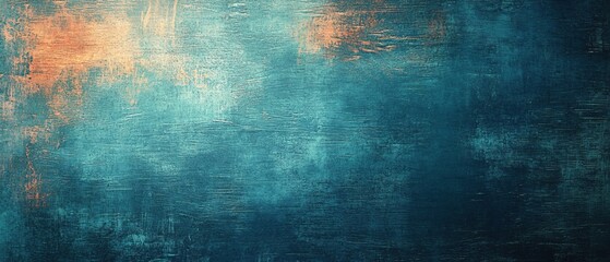 Fototapeta premium Abstract painted texture with teal and orange tones for artistic background or design element