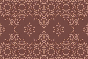 Damask seamless patterns feature intricate, symmetrical motifs inspired by floral or ornamental designs. Often elegant and timeless, they are ideal for sarong, clothing, wallpaper, print, decorated.