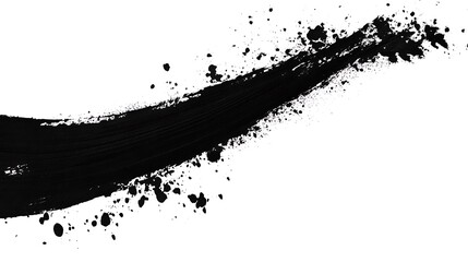 Naklejka premium Black ink brush stroke design
