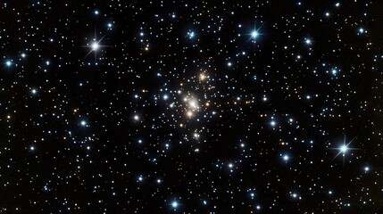 Obraz premium Stunning Starfield Image, Celestial Galaxy with Bright Stars and Nebulae