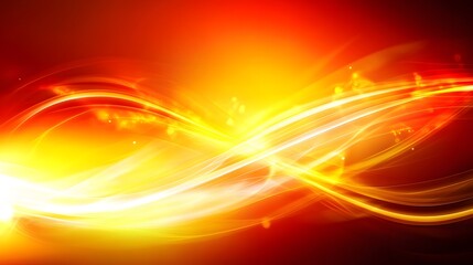 Obraz premium Abstract Orange Yellow Wave Energy Flow Background
