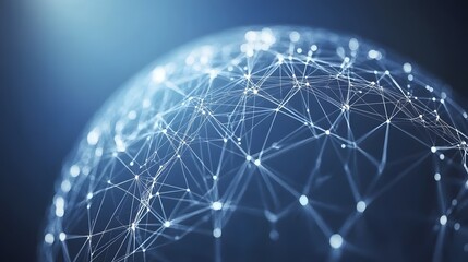 Abstract Network Sphere Global Connection Digital Data Technology