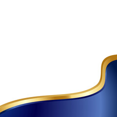 Abstract Blue Background with Gold Accent