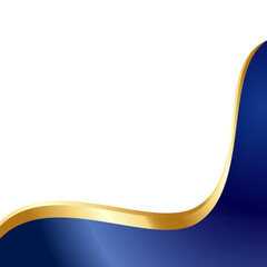 Abstract Blue Background with Gold Accent