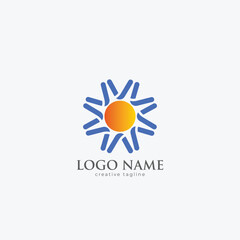 Solar logo, sun, weather, nature logo design