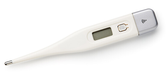 Digital medical thermometer isolated on white background clipping path included.