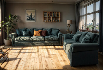 living room with a sofa