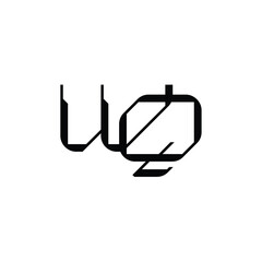 WQ monogram logo design letter text name symbol monochrome logotype alphabet character simple logo