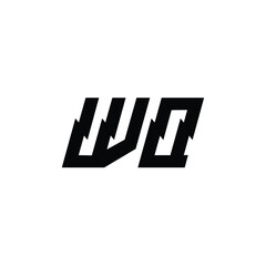 Obraz premium WQ monogram logo design letter text name symbol monochrome logotype alphabet character simple logo
