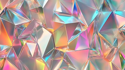 Obraz premium Abstract iridescent crystal prisms, light reflection use