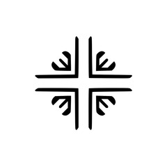 Sacred Cross Symbol: A Minimalist Geometric Design Representing Faith, Spirituality, and Religious Beliefs