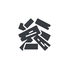 Pile of mulch vector icon