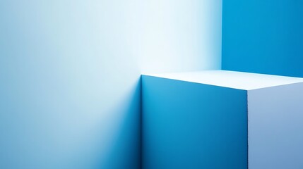 Fototapeta premium Blue minimalist product display