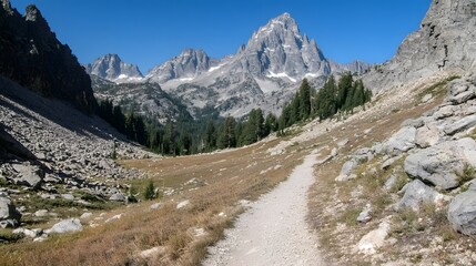 Obraz premium Majestic Mountain Trail Landscape Photography