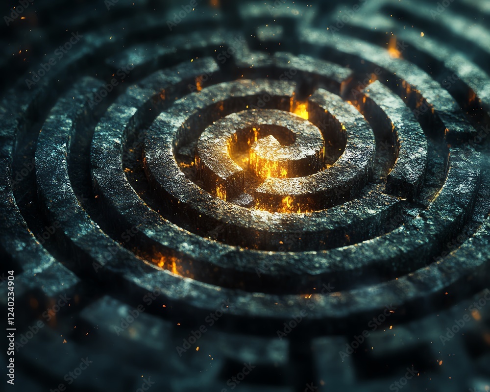 Poster abstract maze design