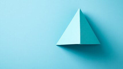 Blue Pyramid on Blue Background