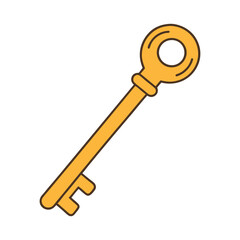 A silhouette key on a white background.