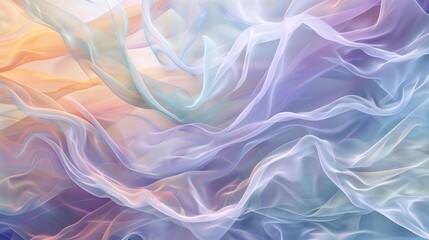 Fototapeta premium Abstract flowing purple and blue smoke with soft swirling waves