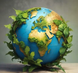 Illustration of globe earth.